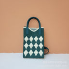 Diamond grid dark green (small)
