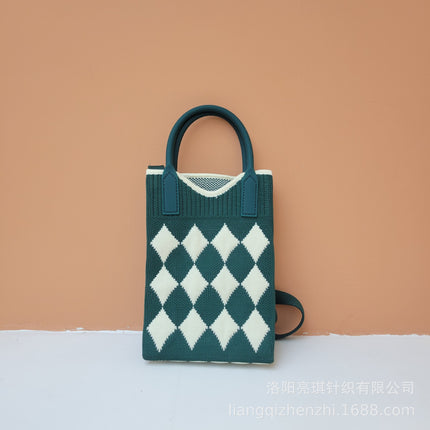 2025 New Mobile Phone Bag, Fashionable Handbag, Large Capacity Woven Portable Casual Work Clothing High-End Bag, Small Bag