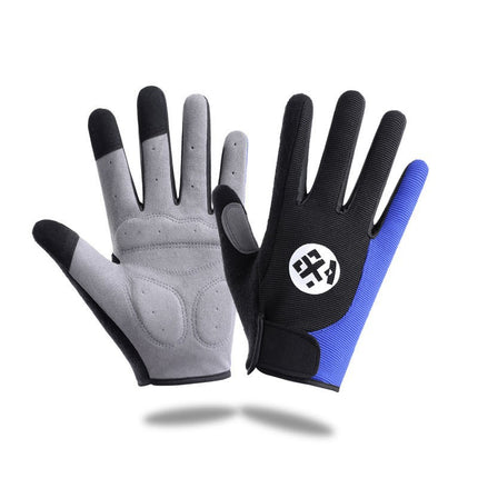Cross-border autumn and winter warm electric bicycle cycling men's and women's sports non-slip full-finger touch screen running gloves