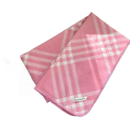 Korean Style Fashionable Pink Plaid Imitation Cashmere Scarf for Women Autumn and Winter 2025 New Style Warm Elegant Versatile Scarf Trend