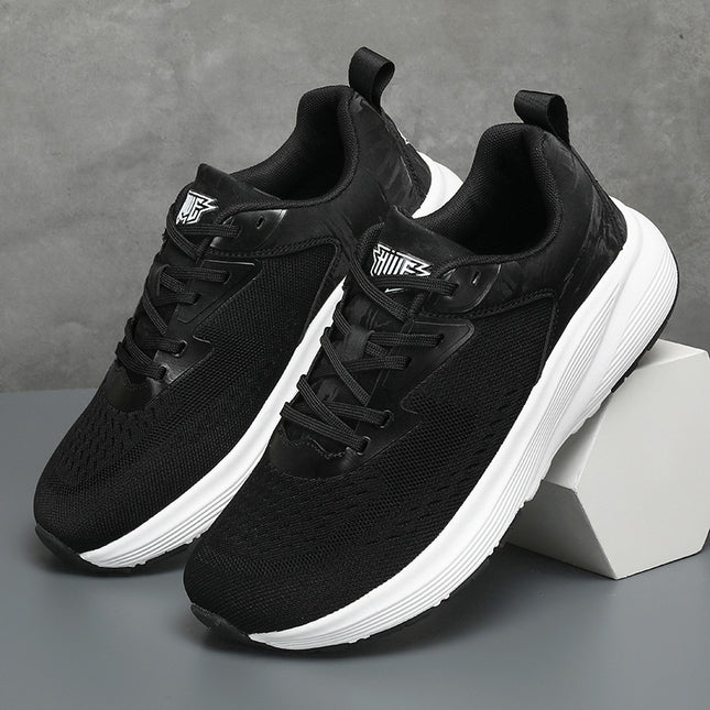 2025 New Couple Running Shoes Lightweight Shock-Absorbing Breathable Sports Shoes for Men and Women Youth Travel White Shoes Cross-Border