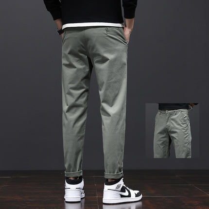 Spring and Summer Thin plus size Casual Pants Men's Loose Trendy Chubby Business Men's Pants Plus-sized 110.00kg Chubby Trendy Pants