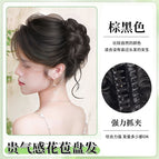 Thousand gold flower bud hairband with beard [brown black] clip