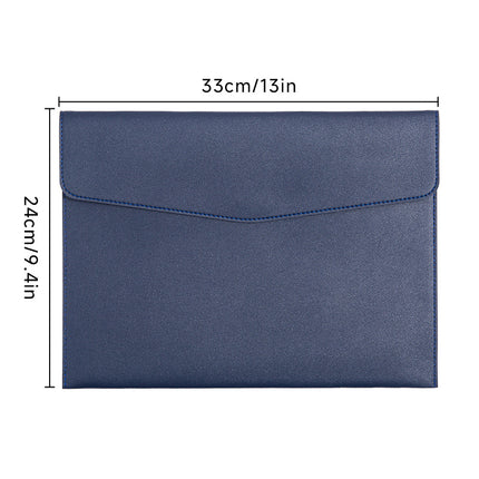 Magnetic suction leather file bag large capacity business meeting file bag waterproof office information storage book custom logo