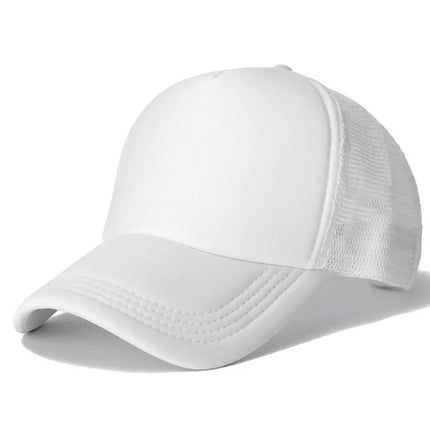 Amazon's Hottest Customized Sponge Mesh Cap for Men and Women Travel Advertising Double Solid Color Baseball Manufacturer Wholesale Buttoned Style