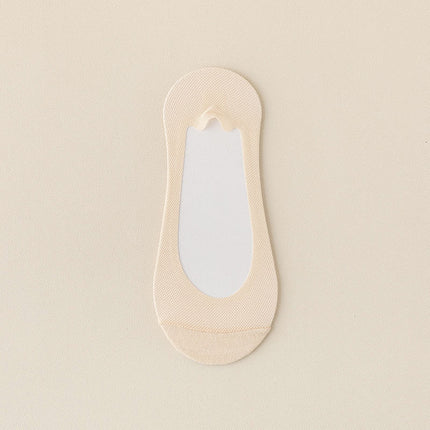 [Factory Direct Sales] Women's Summer Thin Mesh Breathable Shallow Mouth Silicone Non-Slip Invisible Socks Cotton Bottom Boat Socks