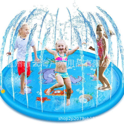 Popular Children's Outdoor Lawn Letter Spray Mat Interactive Game Water Unicorn Round Dolphin Fountain