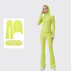 Hooded horn fluorescent green suit / 2/S