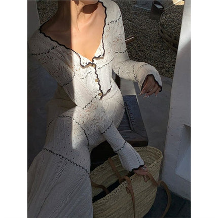 Sun and Moonlight Knitted Top and Skirt Two-Piece Set 2025 New Fashion Temperament Early Spring Outfit Complete Set