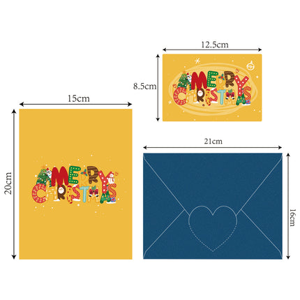 Amazon Christmas 3D greeting card paper carving creative blessing thank you message card gift paper card cardboard wholesale