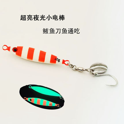 Spanish mackerel iron plate small fat man iron plate luya bait speed sink with sequin hook mackerel cannonball yellow bonito sea fishing shore throwing boat fishing