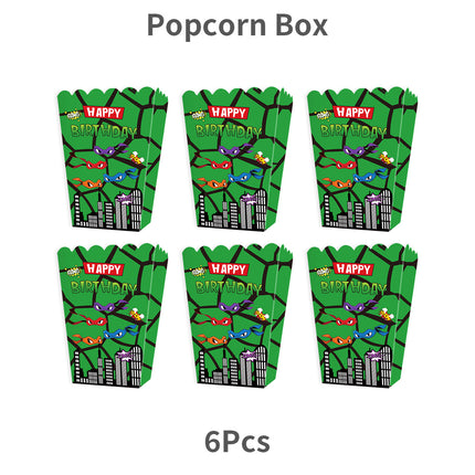 Cross-Border New Teenage Mutant Ninja Turtles Theme Party Supplies Disposable Tableware Kidsren's Birthday Party Cake Insert Balloon