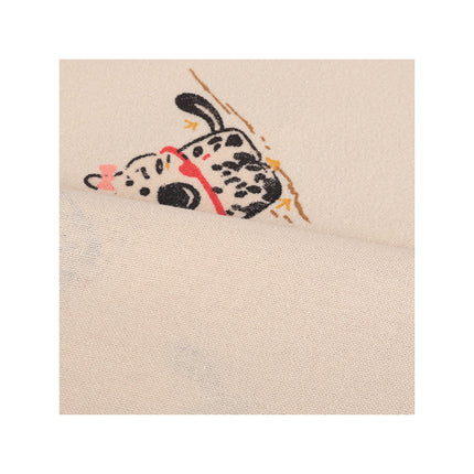 in stock Cotton Sanding Printed Fabric Proud Cat Floral Cloth Cartoon Children's Wear Shirt Fabric