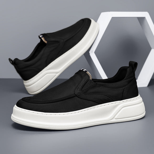 Men's Shoes 2025 Spring and Summer New Versatile Soft Sole Comfortable Trendy Breathable Slip-On Lazy Casual Cloth Shoes Men's Shoes