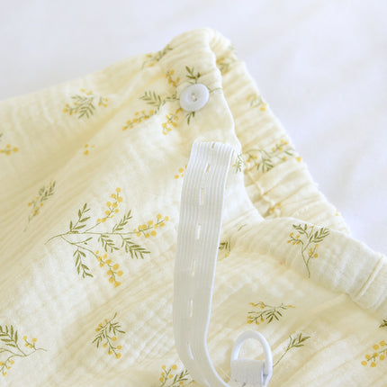 Pure cotton spring and summer nursing pajamas crepe monthly clothing postpartum plus size feeding two-piece pregnant women spring and autumn suit