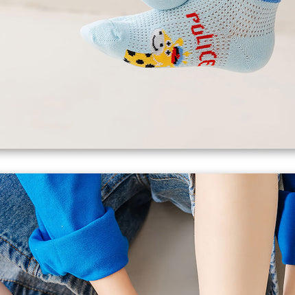 5 Pairs 1 To 12 Years Children's Socks 2025 Spring Summer Baby Boys Girls Cotton Mesh Breathable Thin Soft Cute Socks Kids Socks