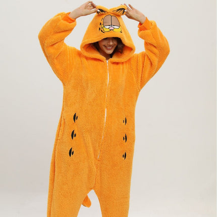 Coffee Cat Strawberry Bear Cartoon Cute Jumpsuit for Outer Wear Home Suit for Couples Parent-Child