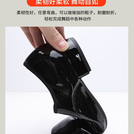 New men's leather stitching dedicated link top layer cowhide men's patent leather modern dance shoes square dance shoes