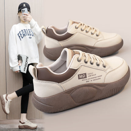 White Sneakers for Women 2025 Spring New Style Student Korean Version Ins Trendy Shoes Versatile Thick-Soled Casual Sneakers for Women Xq5801
