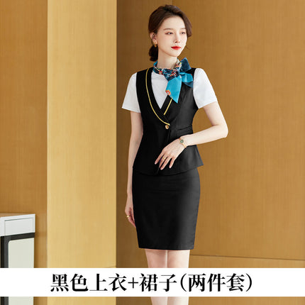 China Southern Airlines stewardess uniform professional suit female hotel front desk reception temperament work clothes flight attendant interview clothing summer