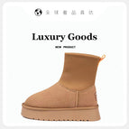 Pencil Boots Maroon (True Fur One) / 35