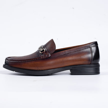 Men's Shoes, Men's Leather Shoes, Summer New Style, Genuine Leather, Breathable Slip-On Casual Leather Shoes, Loafers, Business Leather Shoes