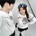 White and gray women's model [thin section] / 3XL