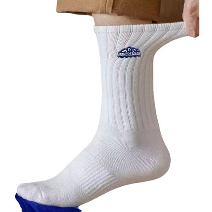 Men's Thick Cotton Socks for Autumn and Winter, Trendy Sports Mid-Calf Socks, Snow Mountain Socks, Cold-Resistant