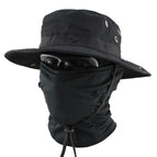Black benny hat + bird's eye hood / One size fits all