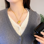 936 sand gold gourd necklace [metal chain]