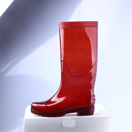 Free Shipping High Barrel Rain Boots Men's Labor Protection Shoes Warm Mesh Water Shoes Long Barrel Water Boots Site Wear-resistant Rain Boots Non-slip Rubber Shoes