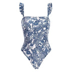 Blue one-body bikini / S