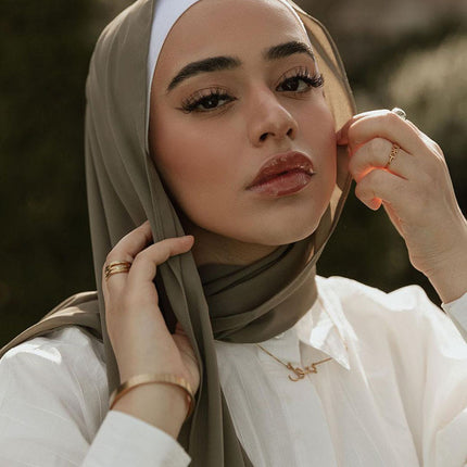 Solid Color Single Color Pearl Chiffon Scarf Malaysia Hot Selling Long Scarf Scarf Shawl Export Malaysia