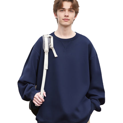 380g Heavyweight Pure Cotton Classy Cotton Tight and Warm Terry Round Neck Sweatshirt Trendyy and Versatile with Customizable Logo