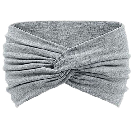 Amazon Wide Knitted Hair Band Yoga Sports Hair Band Pregnant Women Windproof Headscarf Elastic Anti-sweat Cross Hair Band Women