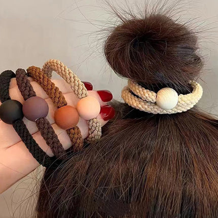 Simple Elegant Durable High Elastic Women's Hair Rope Rubber Tendon Hair Ring Thickened High Ponytail Headwear Hair Rope Hair Accessories