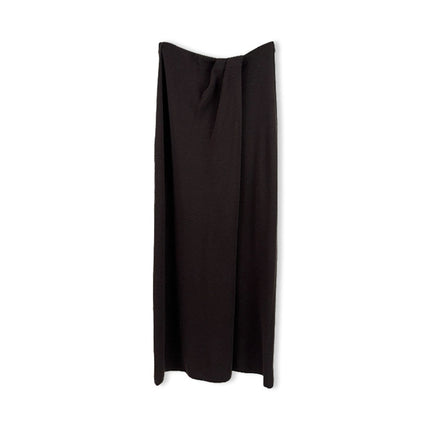 German Yangtze Yarn Back Split Loose Waist Slim Wide Leg Pants Minimalist High-grade Zipper Wool High Waist Skirt for Women