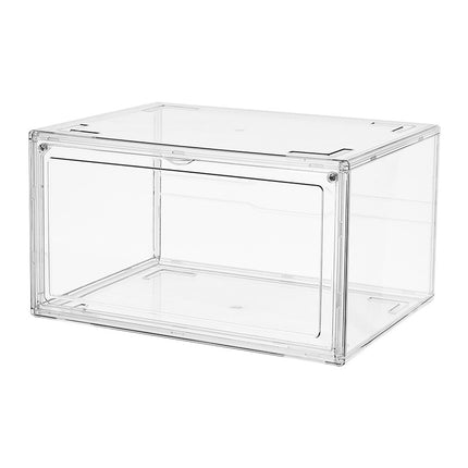 Acrylic shoe box storage box transparent aj shoes display side open dustproof plastic magnetic space-saving shoe rack shoe wall