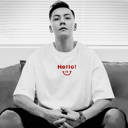 Men's T-shirt Pure Cotton Short-sleeved 2024 New Summer Round Neck Men's and Women's Half-sleeved T-shirt Spring & Fall Popular T-shirt