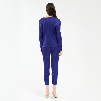 2026 Spring New Women's Fashion Patchwork Casual Set Long Sleeve Top Fashionable Versatile Skinny Pants Two-Piece Set for Women