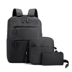 Three-piece set black + [shoulder bag + clutch bag]