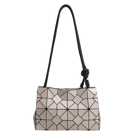 2026 New Trendy Geometric Rhombus Sequin Drawstring Tofu Bag Versatile Fashion Shoulder Crossbody Underarm Pillow Bag