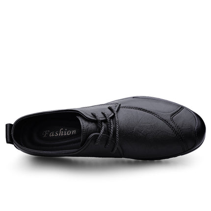 One-Piece Drop-Shipping Spring and Autumn Business Casual Leather Shoes for Men, Soft and Comfortable Office Lace-Up Shoes for Middle-Aged Men