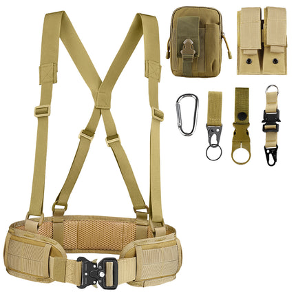 Cross-Border Cobra Buckle Tactical Waist Belt Set Outdoor Multi-Functional Nylon Quick-Release Belt Real-Life Cs Outer Belt