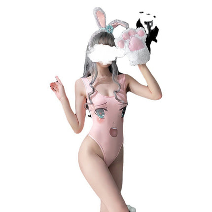 Tight-Fitting Swimsuit, Sexy Lingerie, Anime Style, No Need to Take Off, Soft Girl, Big Eyes, One-Piece Suit, Dropshipping 8037