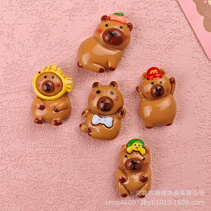 Internet Red Explosions Kapibala Cream Glue Resin DIY Jewelry Accessories Refrigerator Stickers Hair Accessories Patch Handmade Materials