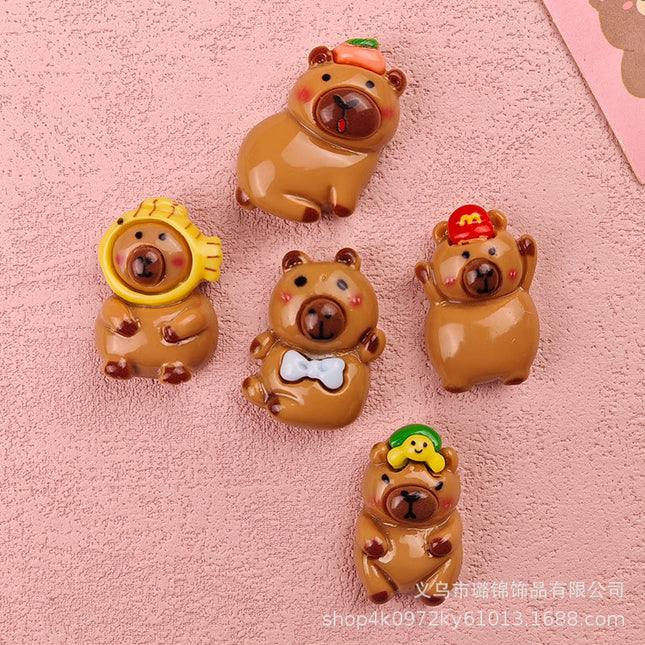 Internet Red Explosions Kapibala Cream Glue Resin DIY Jewelry Accessories Refrigerator Stickers Hair Accessories Patch Handmade Materials