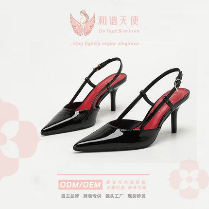 New Style Simple and Light Luxury European and American Style Fashionable Simple Stiletto High Heels Shallow Mouth Pointed Toe Slim Women's Casual Shoes