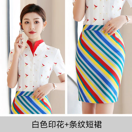 [Stewardess Uniform] Air South China Airlines Professional Wear Women's Suit Set Autumn and Winter Suit Set Workwear Skirt Suit