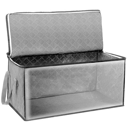 Cross-border dust-proof double-sided portable quilt storage bag transparent window portable storage bag clothes finishing bag moving